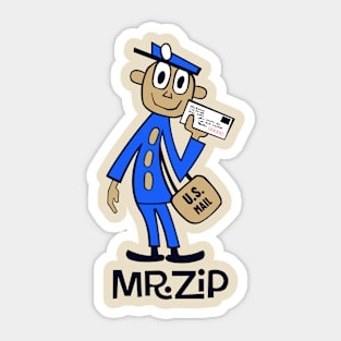 USPS MR ZIP Blue By Surepodcast Sticker